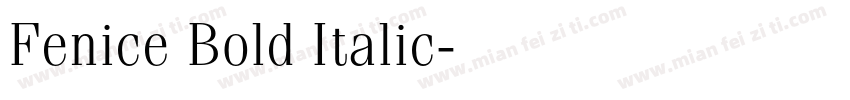 Fenice Bold Italic字体转换